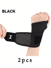 2PCS Adjustable Wrist Support Brace Gym Weightlifting Wrist Straps Tennis
