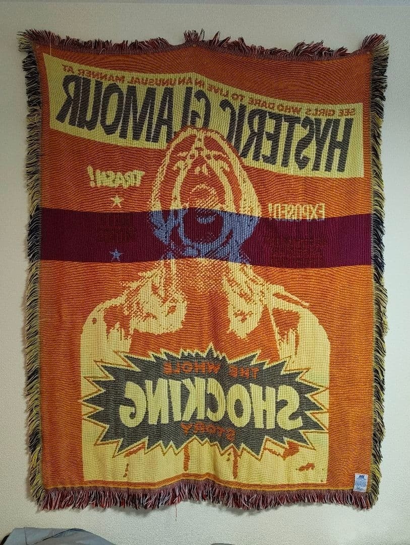 Hysteric Glamour Fringe Blanket Edgy Girl Graphic Throw Rare Japan