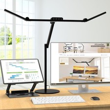 Workbench Computer Desk Lamp with Atmosphere Lighting, Adjustable Led Desk Light