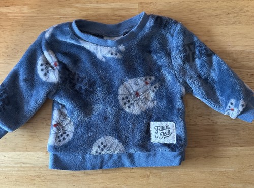 Star Wars Future Jedi Plush Fleece Pullover Sweater Baby 3-6M Millennium Falcon