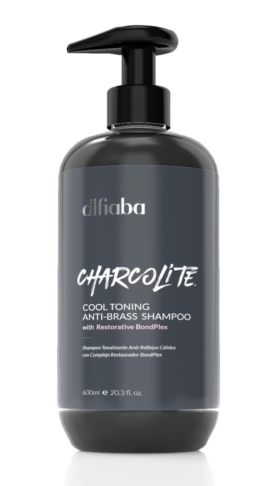 Shampoing Anti-Jaunissement Difiaba Charcolite Flacon Pompe de 600ml