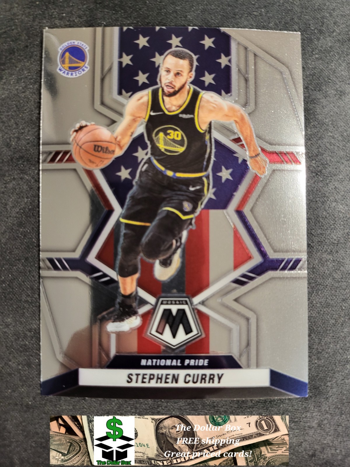 2021-22 Mosaic Stephen Steph Curry NATIONAL PRIDE card #247