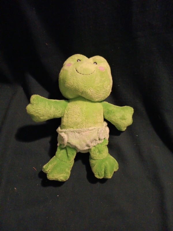 Russ Berrie DIBBLES Green 11" Soft Plush Frog Stuffed Animal