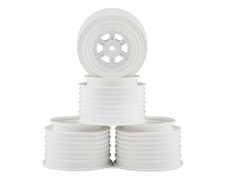 DE Racing Gambler Rear Late Model Wheels AE/TLR White DER-GLR-AW