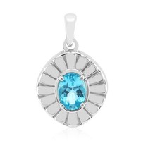 Cavill AnhäNger Apatit 0,638Ct Blau Oval 925 Silber Damen Echtschmuck