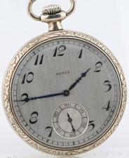 ELGIN SCEPTER 14k GOLD FILLED Gr. 303, 12s 7j, 27431666 POCKET WATCH, RUNS ES 
