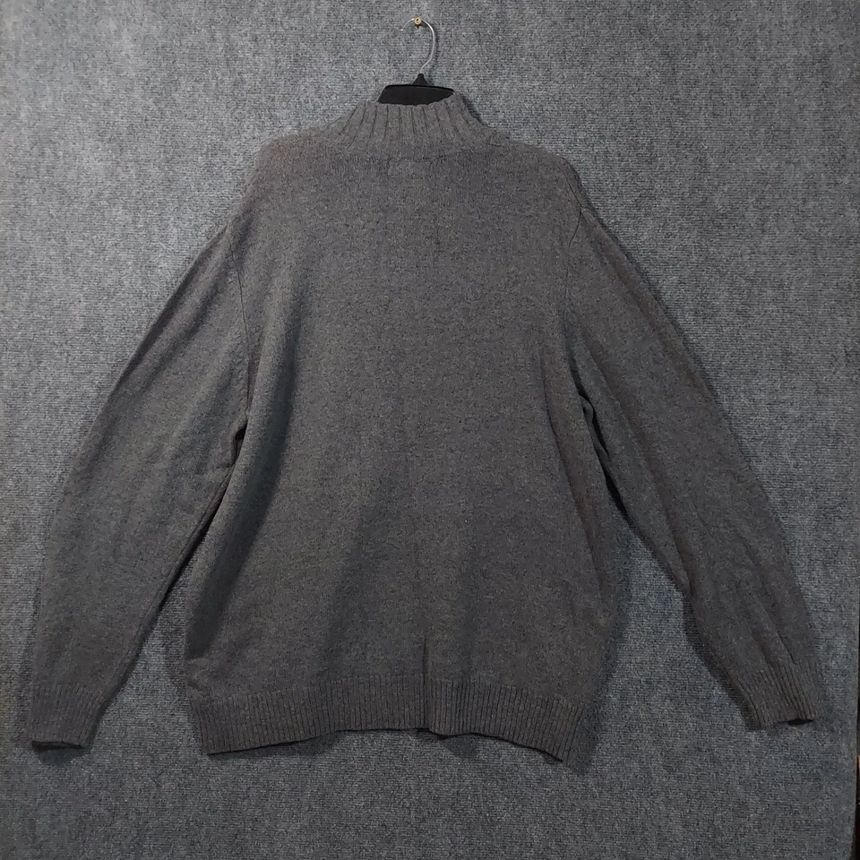 Мужской свитер Merona 2XL серый четверть квадратного ярда пуловер классический крой вязаный с длинным рукавом - Изображение 2 из 4