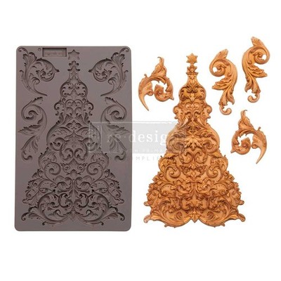 Redesign with Prima Decor Mould ''Glorious Tree'' Retired RARE Christmas NEW