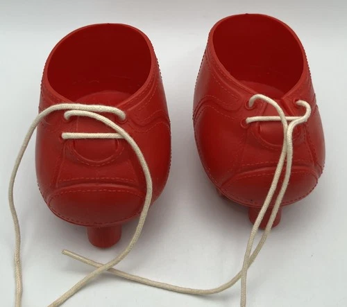Vintage Fibre-Craft Baby Doll Red Roller Skates fits Cabbage Patch Kids