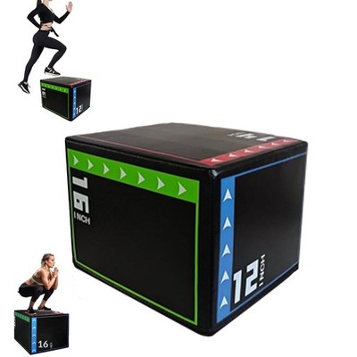 Versatile Non Slip Jump Box Exercise 3-in-1 Foam Plyometric Jump Box for Home...