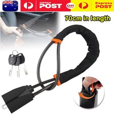 Car Steering Wheel Lock to Seat Belt Anti-Theft Handbag Lock Device Adjustable