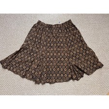 Chaus Vintage Medallion Floral Midi Skirt Rayon Size 10 Classic midi flowy