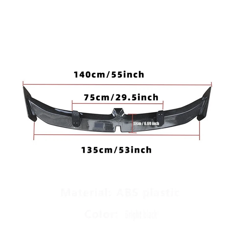 Alerón trasero negro brillante para Mercedes Benz SLK R171 2005-2010 54" alerón de carreras Foto 4 de 4