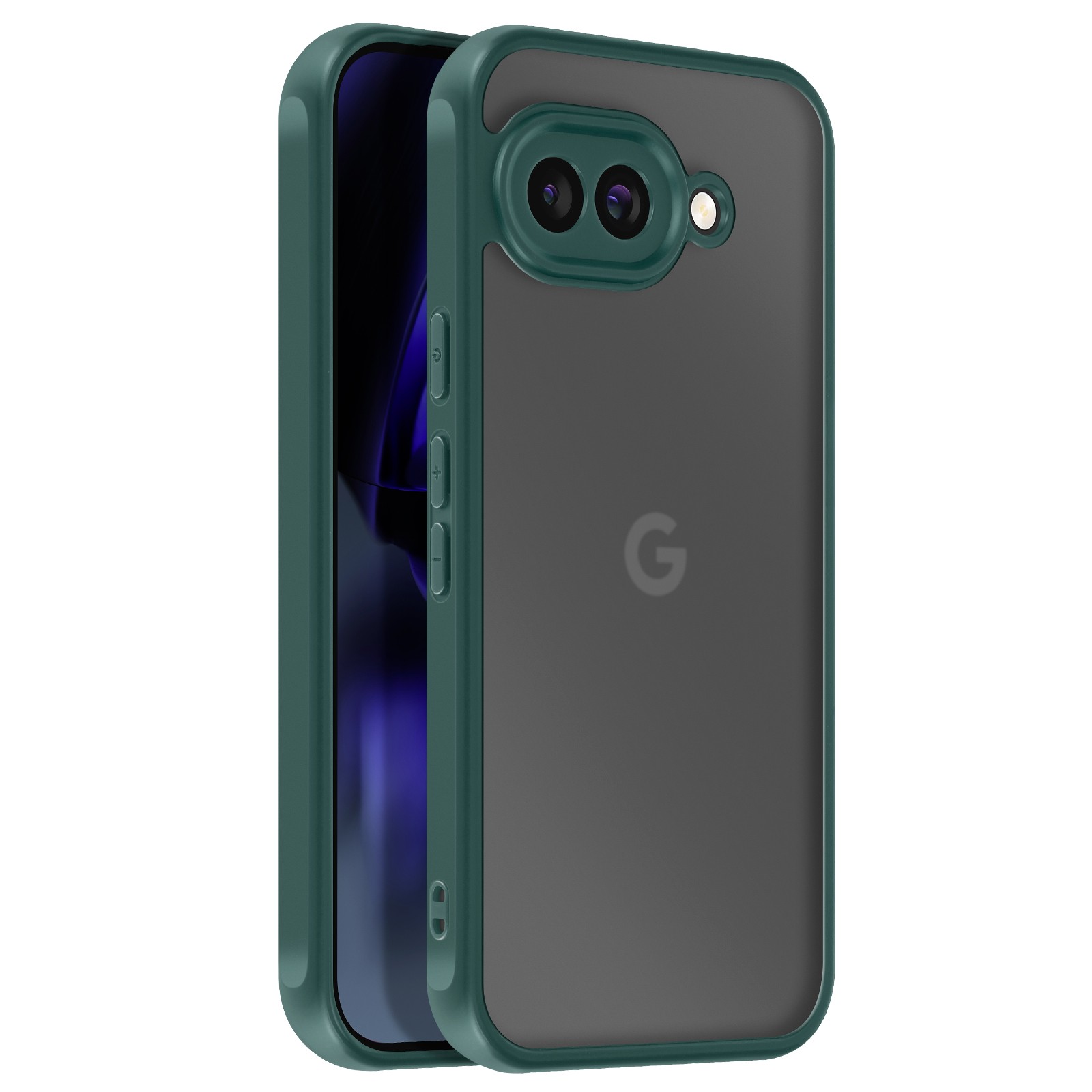 Protection antichoc Google Pixel 9a coque silicone aux coins renforcés vert