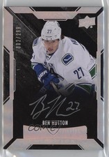 2015-16 UD Black Lustrous Rookies Signatures 2/299 Ben Hutton #69 Auto rp9