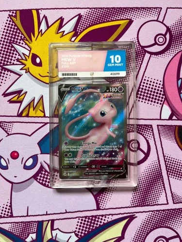 Pokemon TCG - Mew V 250/264 - SWSH Fusion Strike - Full Art - Graded - ACE 10