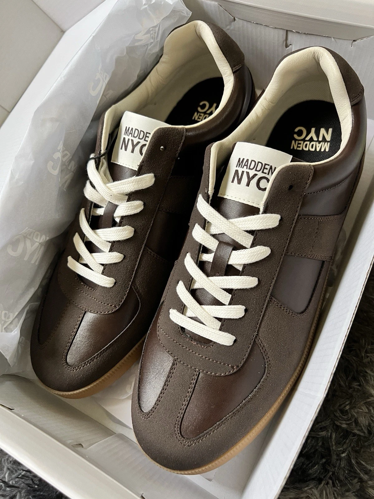 Madden NYC Men's M-Morddy Lace-Up Casual Shoes Men's Size 11 Dark Brown