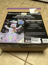 Gemmy Orchestra of Lights Color-Changing Crystal Swirl Snowman - NEW - 6030224