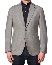 SARTORIA PARTENOPEA Gray Wool-Cashmere Unlined Jacket NEW Current Model