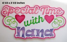 TIME WITH NANA PINK FAMILY TITLE scrapbook premade paper piecing by Rhonda