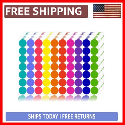 1400 PCS Adhesive Dot Stickers - Colorful Labels for School & Home Projects
