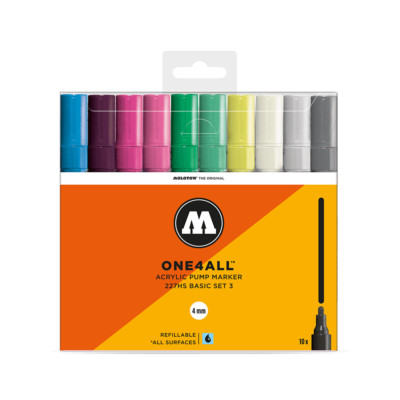 MOLOTOW ONE4ALL 227HS - 10-TEILIGES ZEICHNUNGSMARKIERSTIFT-SET - BASIC SET 3