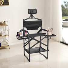 Foldable Professional Aluminum Director Makeup Artist Chair Makeup Chairs +Tray
