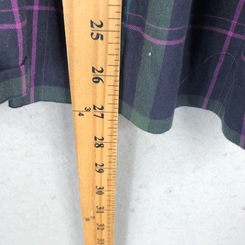 Polo Ralph Lauren Dress Girls 7 Navy Blue Plaid Ruffle Collar Drop Waist Preppy - Picture 6 of 17