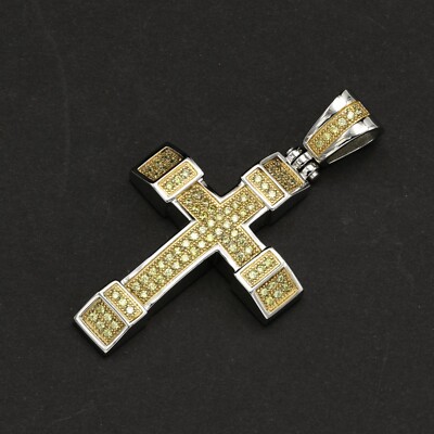 Stainless Steel 316 Pave Men's Cross Pendant (Only Pendant)