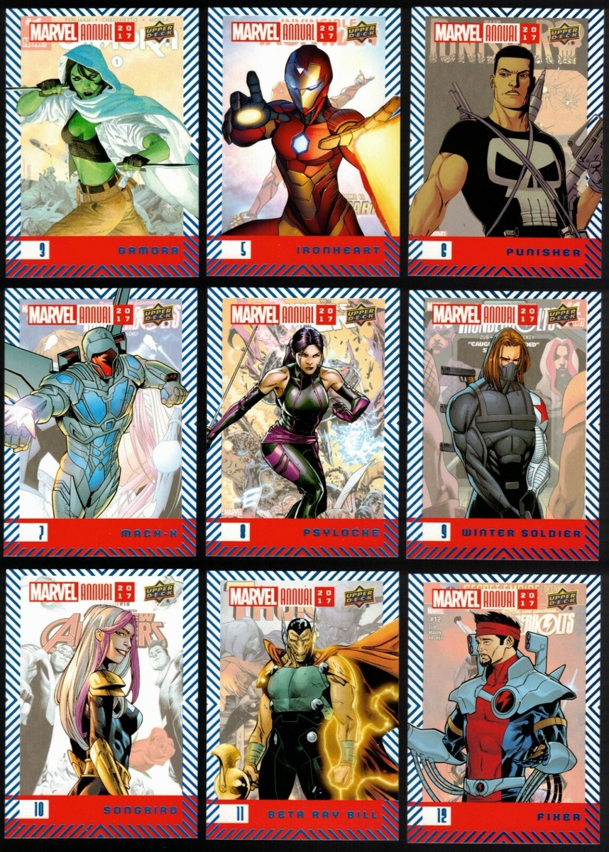 2017 Upper Deck Marvel Annual Blue Parallel You Pick Finish Your Set