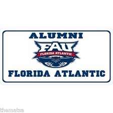 FLORIDA ATLANTIC ALUMNI PHOTO LICENSE PLATE MADE IN USA