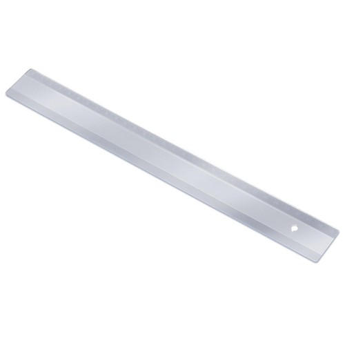 Q-Connect Alu-Lineal 20 Cm – Silber, Mit Anti-Rutsch-Gummieinlage, Cm- Und Inch-Teilung