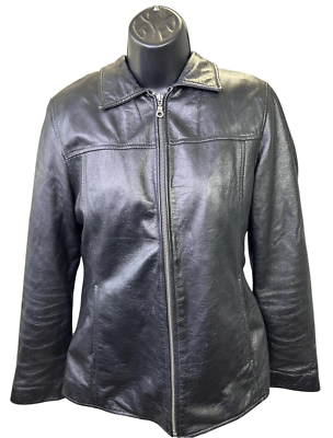 Wilson's Leather Womens Vintage 90's Jacket Black Size Medium