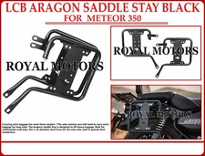 "LCB ARAGON SADDLE STAY, BLACK" FIT FOR ROYAL ENFIELD METEOR 350