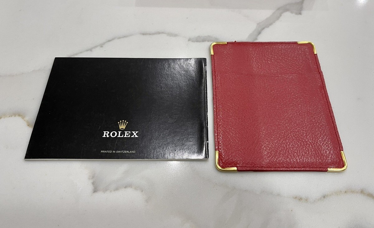 Original Vintage Rolex Red Leather Wallet Papers Holder