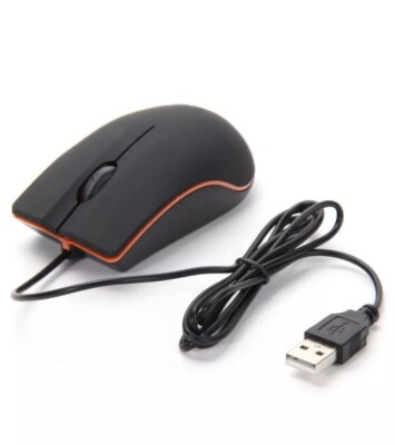 USB 3D kabelgebundene optische Mini Maus Mäuse für PC Laptop Computer schwarz