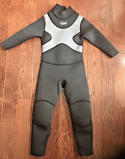 Hevto Child's Black Wet Suit Neoprene See Measurements to Ensure Fit 34" Long