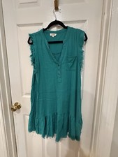 Umgee Women’s Turquoise Tunic Dress Size M