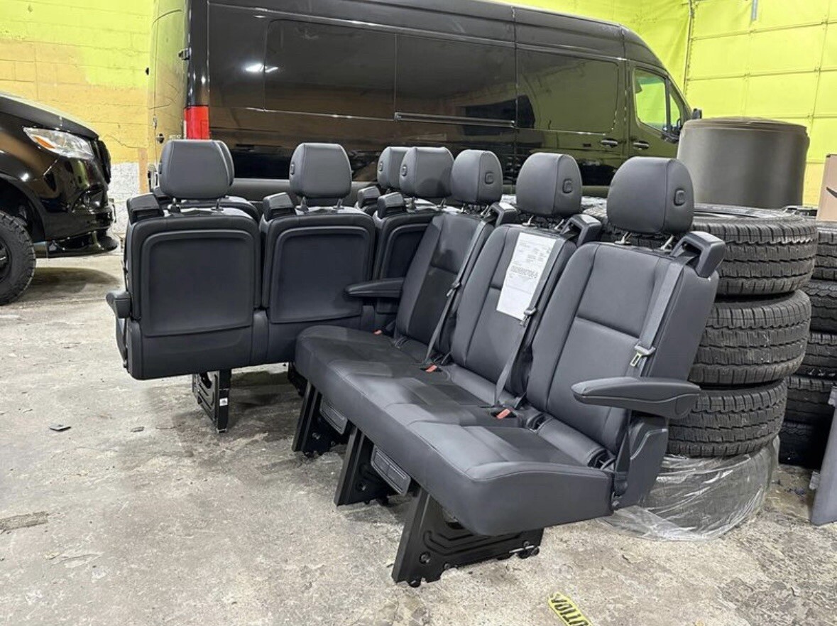 Sprinter Bench Reclining 2019-2025 Reclining Mercedes-Benz Sprinter Seat Limousine 3-Passenger ...