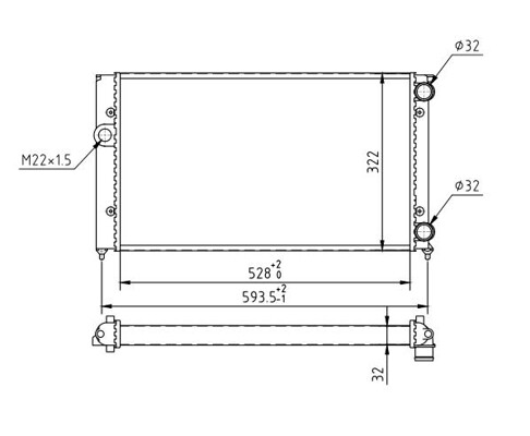 Hart KüHler WasserküHler MotorküHler Passend FüR VW Golf III 1H1 1.8 1E7 1H5 1H2-image