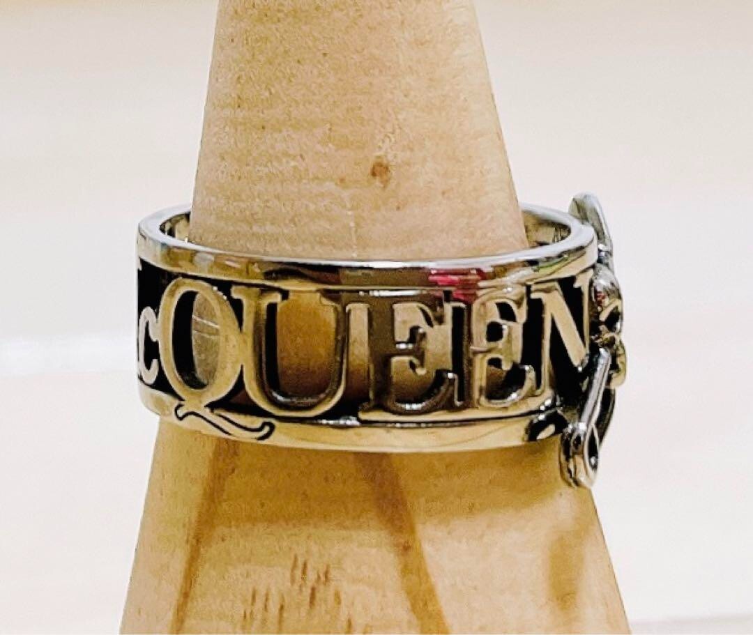 【関税込み】Identity Tag Ring - Alexander McQueen - l - Alexander McQueen Logo Skull Safety Pin Ring Size US 8.5