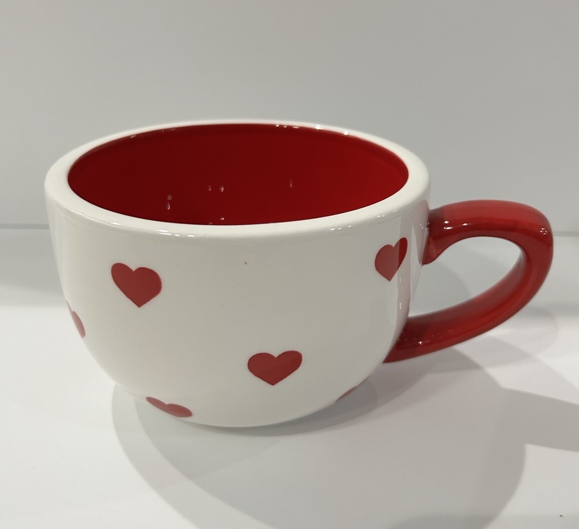 Jumbo Valentine's Day Heart Ceramic Coffee Soup Mug 21 oz NEW! | eBay