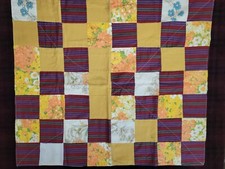 Vintage Patchwork Homemade Quilt Farmhouse Baby Blanket