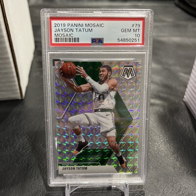 2019 Panini Mosaic Silver Mosaic #79 Jayson Tatum PSA 10 Boston 
