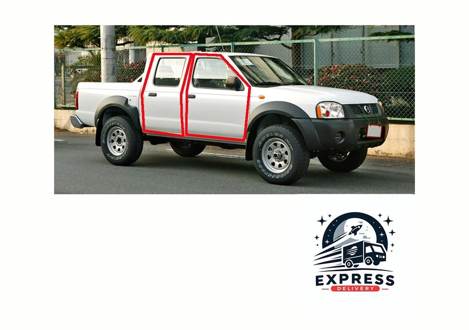 PARA NISSAN NAVARA FRONTIER Facelift D22 DOBLE CABINA PUERTA RESISTENTE SELLO DE GOMA Foto 2 de 4