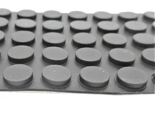 11mm Round x 3mm Tall  Small Rubber Feet  3M Adhesive Backing  32 Per Package