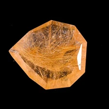 Natural Golden Rutile Quartz Shield Shape Faceted Gemstone 10.70 Cts 19X17X6 mm