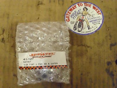 Midwest M/C Supply, Cap Nut 1-24 Thread for 1948 & later H-D, #41-127, NOS.#