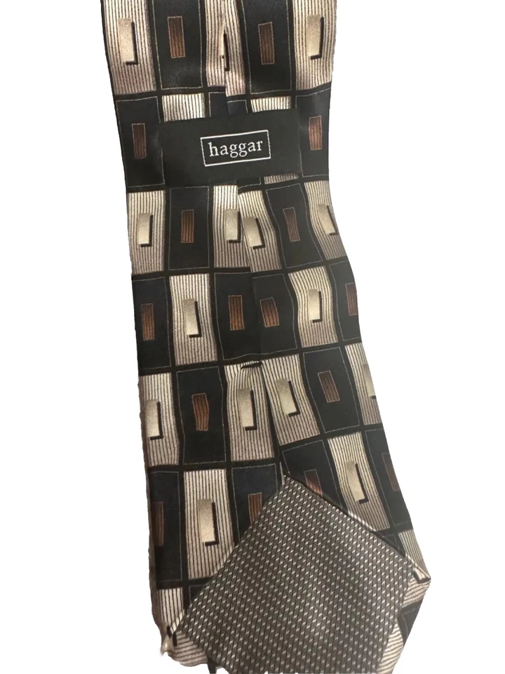 Haggar Silk Tie 4x58 Men’s Formal Business Dress Accessory Classic Timeless - Image 2 of 4