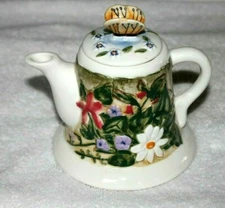   SMALL DECORATIVE TEA POT FOR WINDOW LEDGE FLOWERS OR HEAT TEA IN MICROWAVE